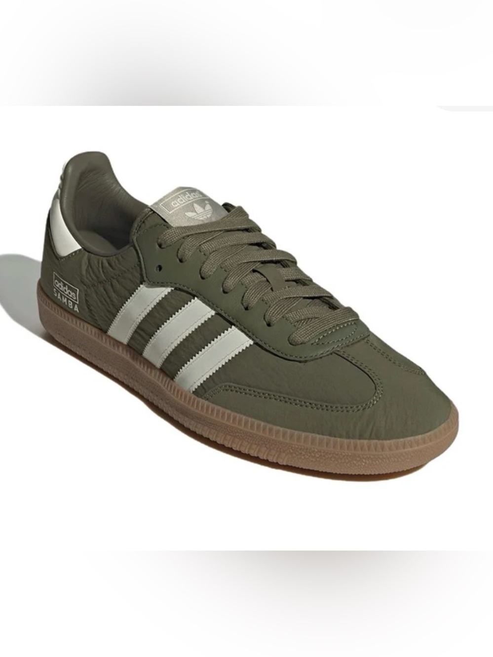 Adidas Samba OG Reflective Pack Focus in Olive Green Women’s 6.5